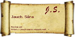 Jauch Sára névjegykártya